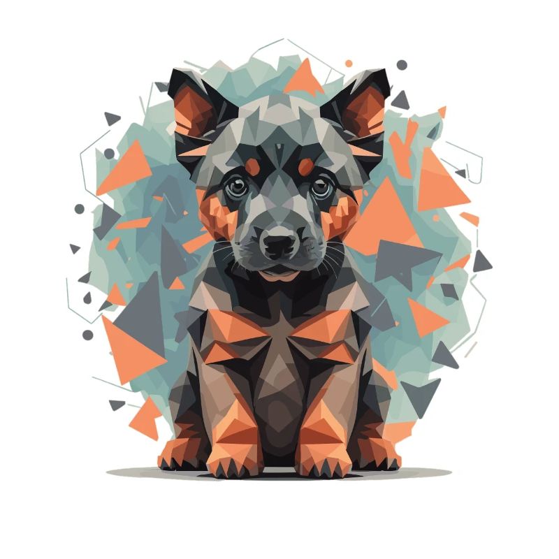 Low-Poly Deutscher Schäferhund
