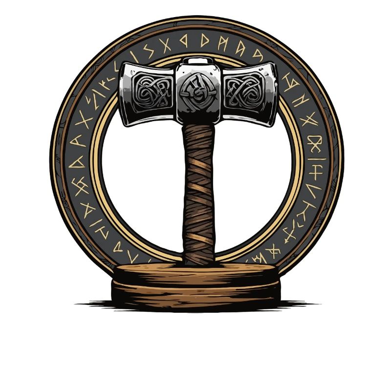 Wikinger Hammer Krieger Walhalla Runenkreis Thor