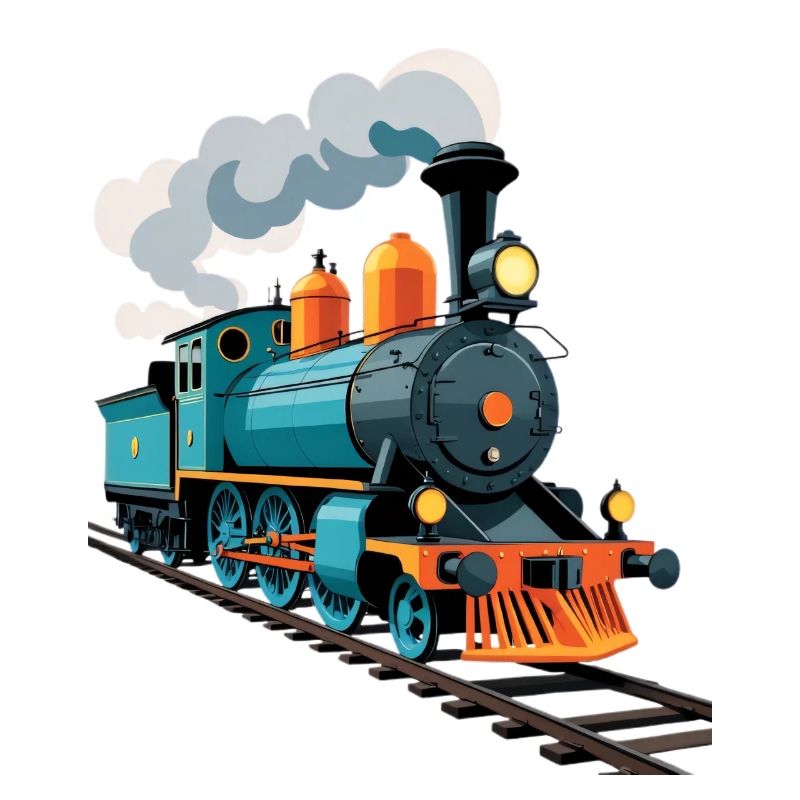 Dampflok Farbexplosion