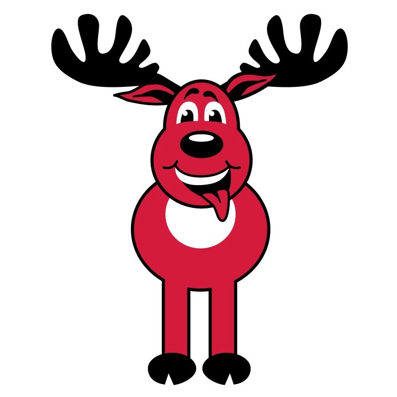 Caractère cerf Rudolph 3c drôle de bande dessinée