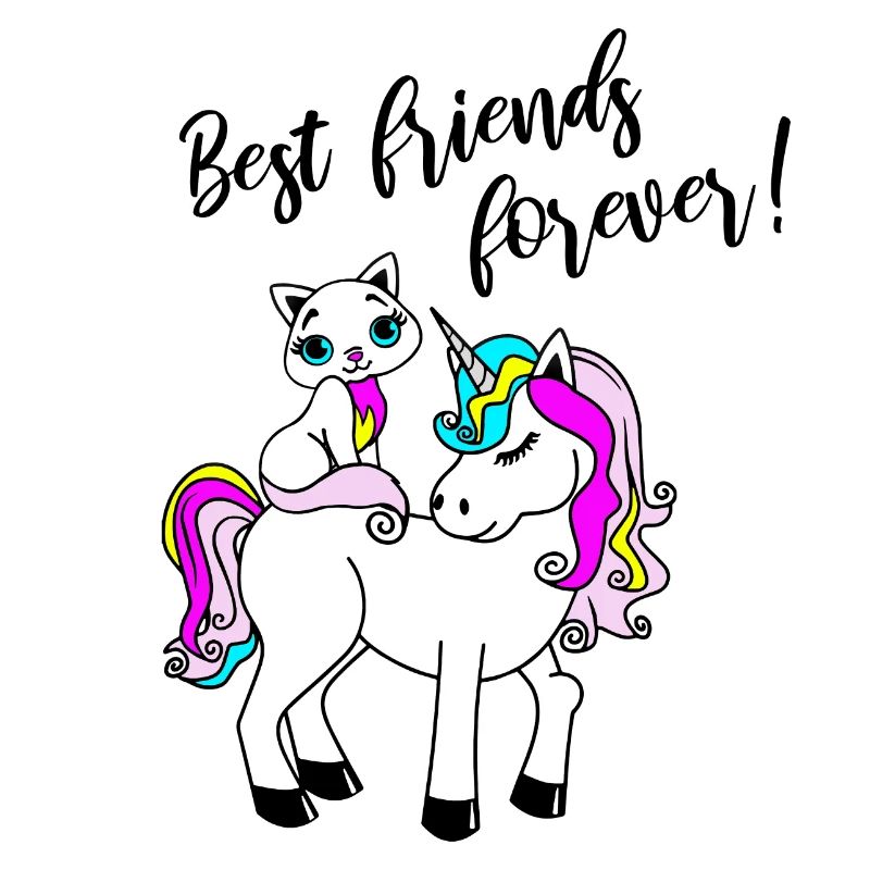 Einhorn Katze Regenbogen Geschenk Freunde