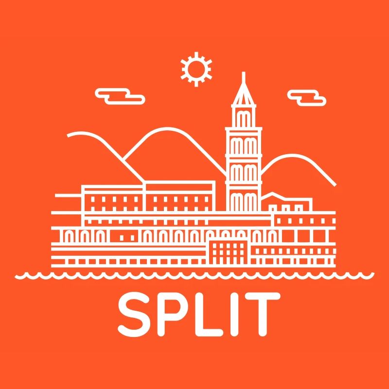 From Croatia with Love - Silhouette Split white