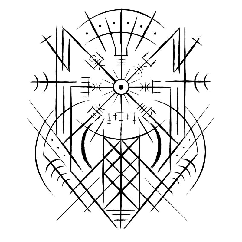 Vegvisir Runic Compass Celtes Viking Web Wyrd