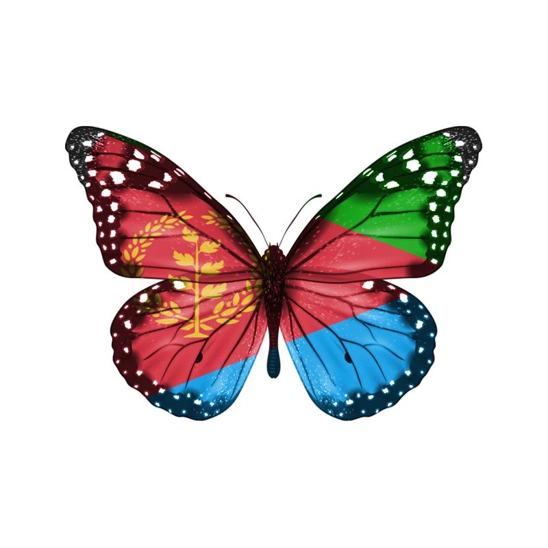 Papillon Drapeau De L'Erythrée