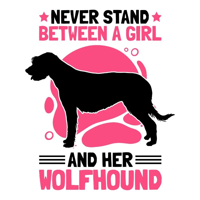 Mädchen mit Irischer Wolfshund Windhund Spruch