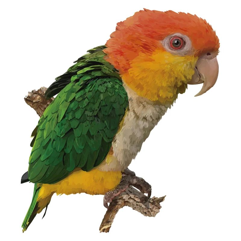 Der orangeköpfige Caique