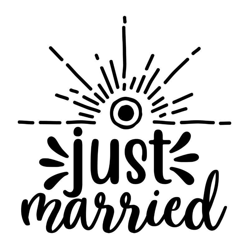 Juste marié - conception de mariage