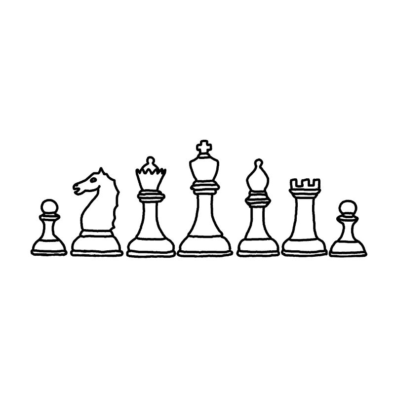 Jeu d'échecs, figures, pièces d'échecs, jeu, dessin