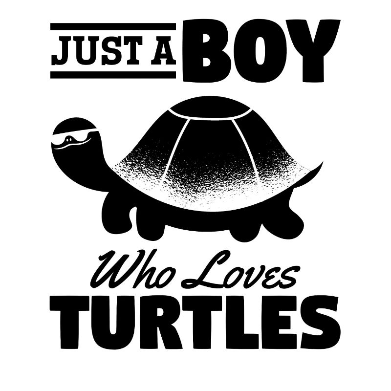 Nur ein Junge, der Schildkröten liebt