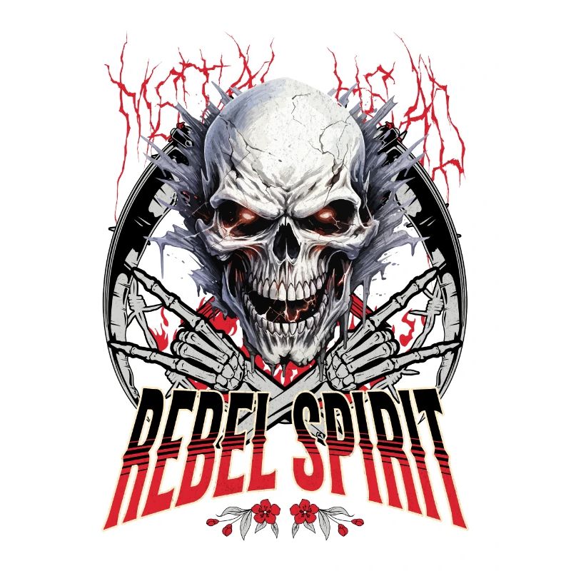 Skull Skull Skeleton Motorcycle Biker Gang