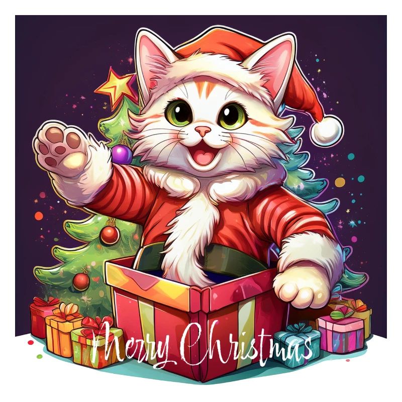 Chat Joyeux Noël High Five 5 2