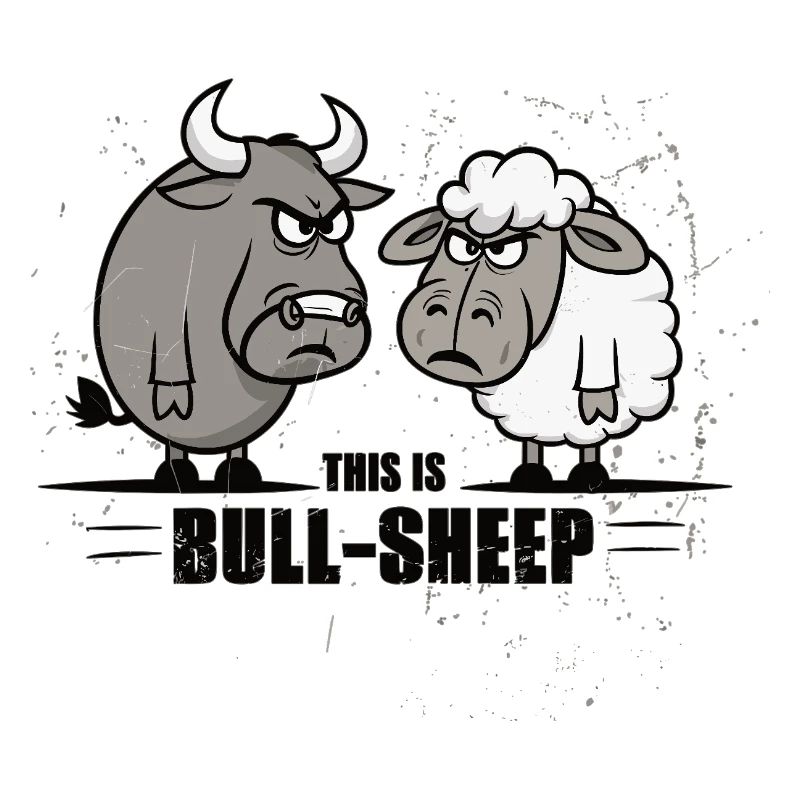 C’est Bull-Sheep - Conception de jeu de mots amusante
