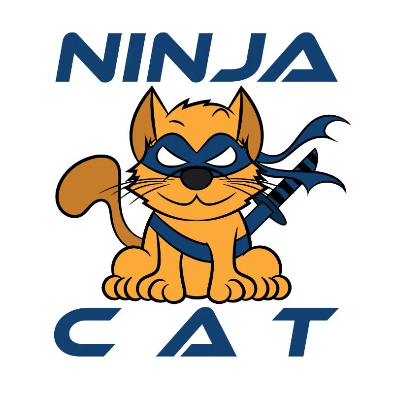 "Ninja Cat Warrior" ninjainspired tee made for