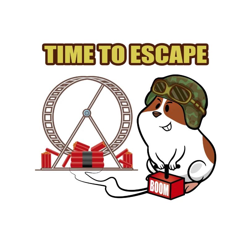 Cute hamster cool helmet, dynamite and hamster wheel