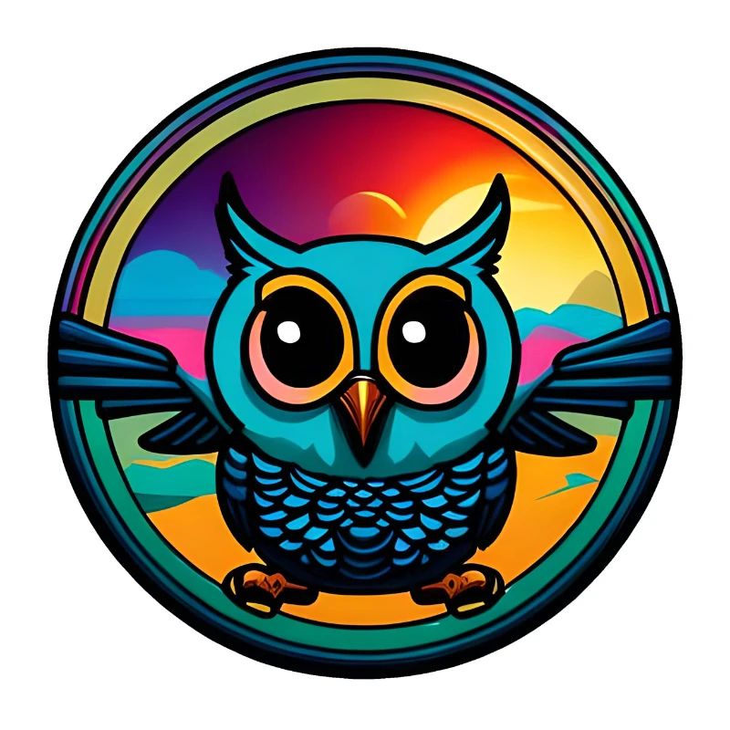 Süße Eule Kreis