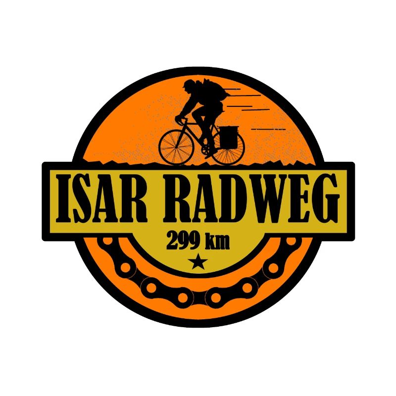Isar Radweg Sticker