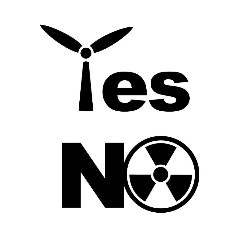 Sí a la energía eólica No a la energía atómica