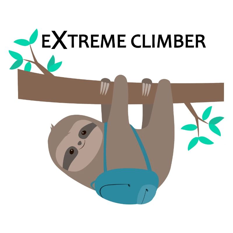 Faultier extreme climber Extrem Kletterer