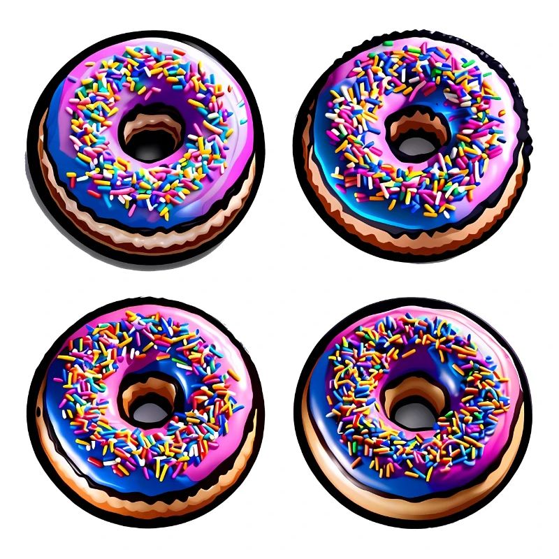 Four donuts