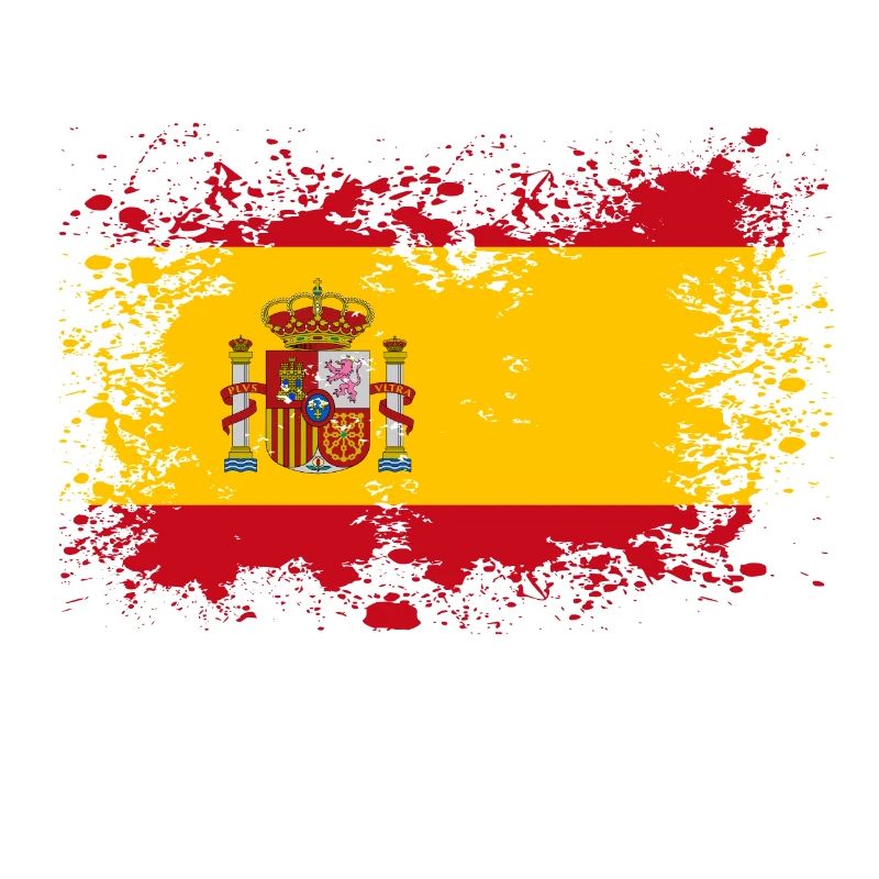 Spanien Flagge Flecken klecksen Geschenkidee
