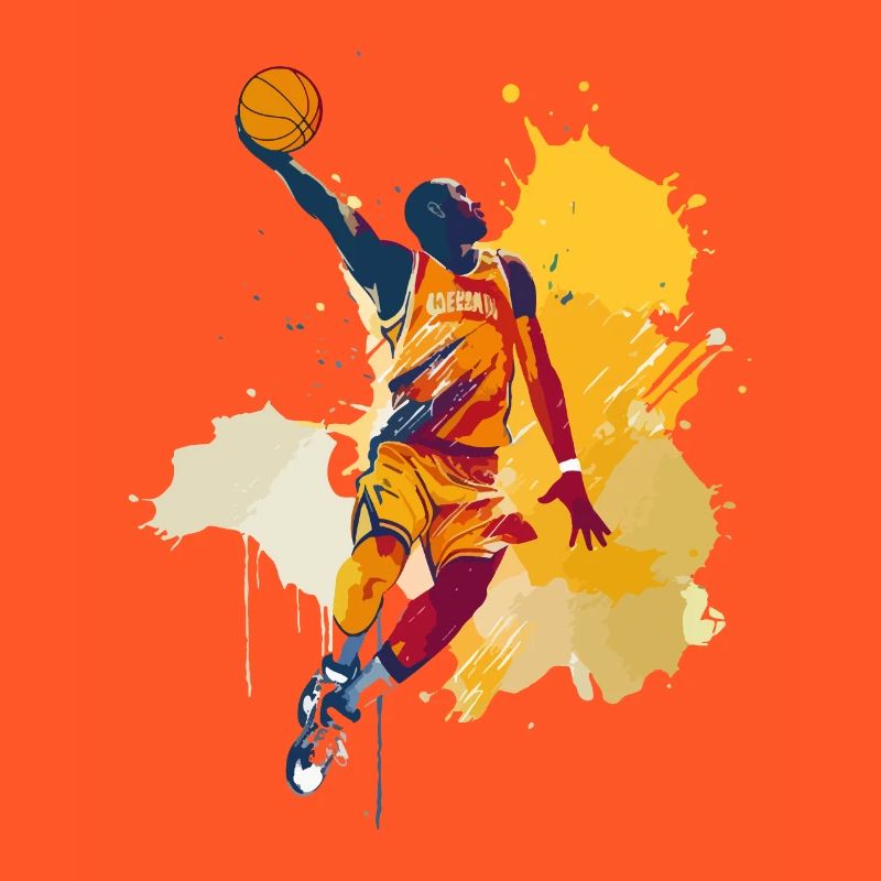 Basketteur Basketteur Dunking Splash Coloré