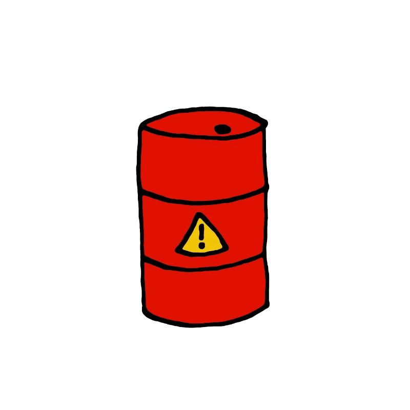 Barrel, comic style, pollution, dangerous goods