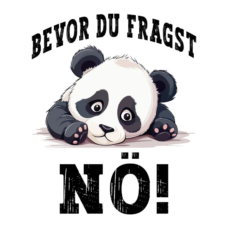 Avant de demander non pas de Panda Bear Funny Dicton