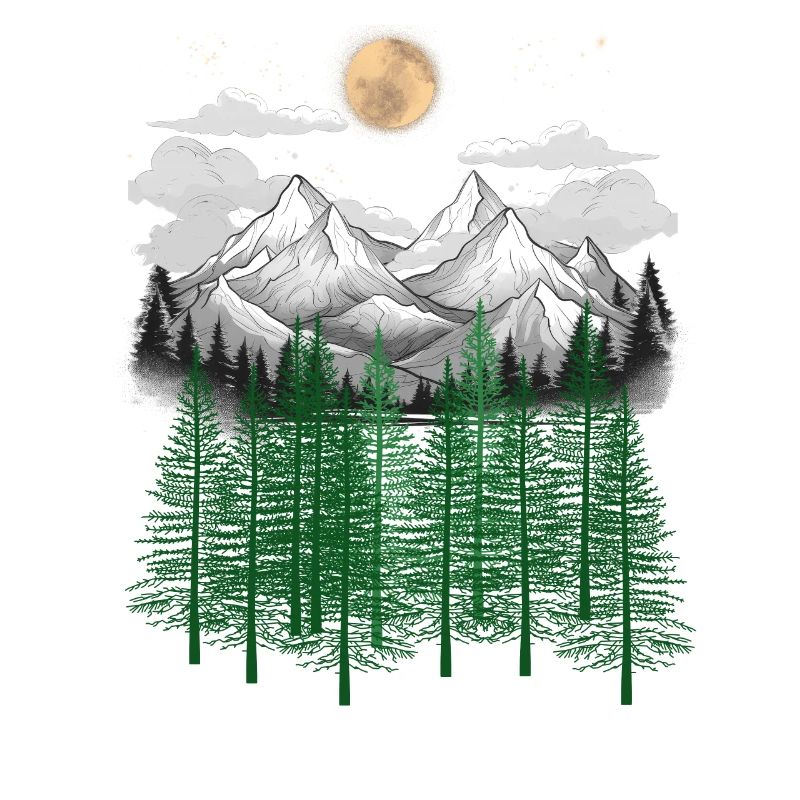 mountain forest nature mountains spruce tree