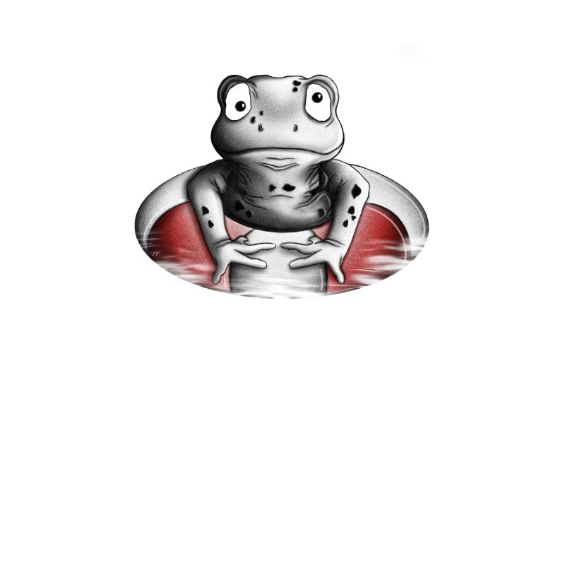 Frosch mit Schwimmring