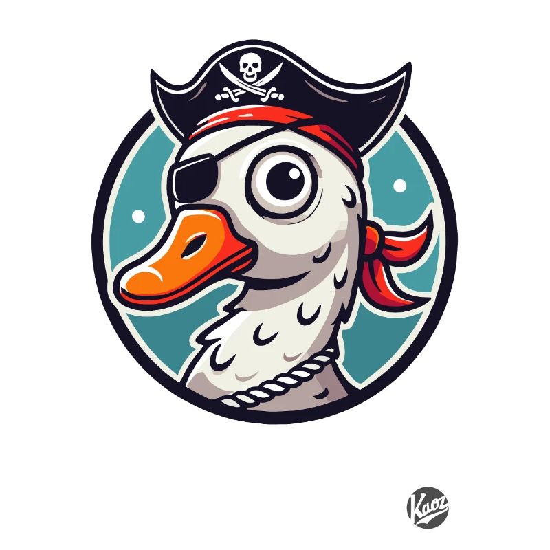 Oie pirate avec cache-œil