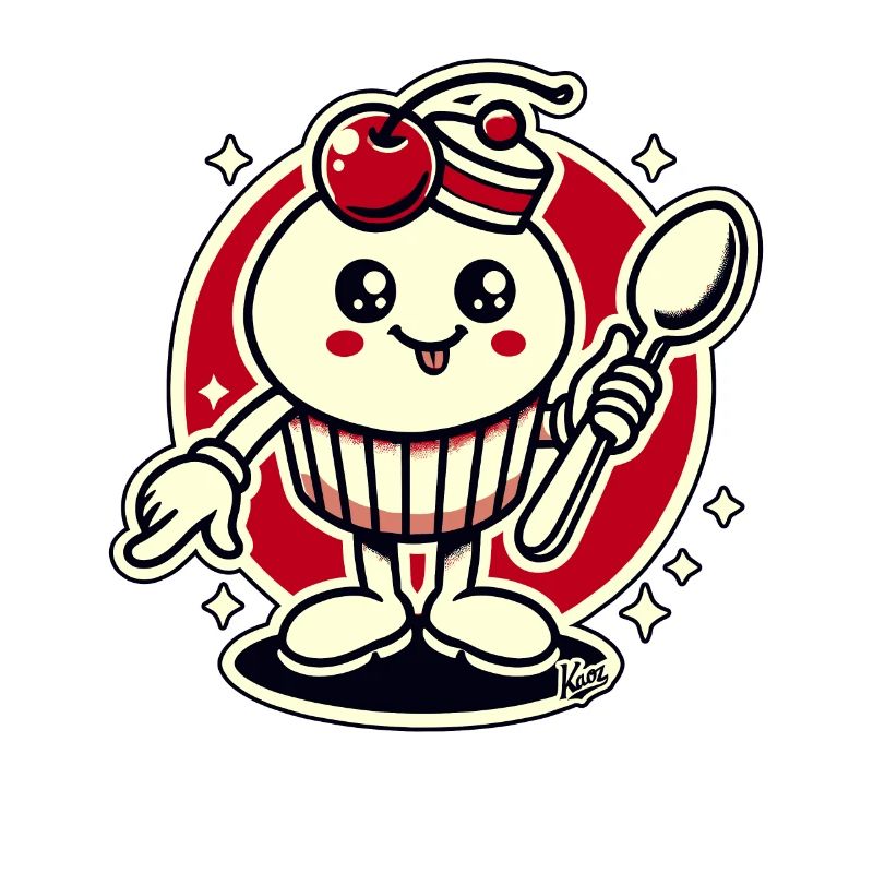 Cupcake-Kirsch-Löffel-Typ