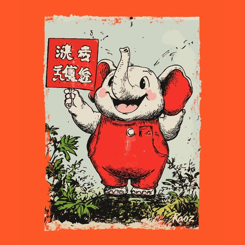 Petit éléphant joyeux