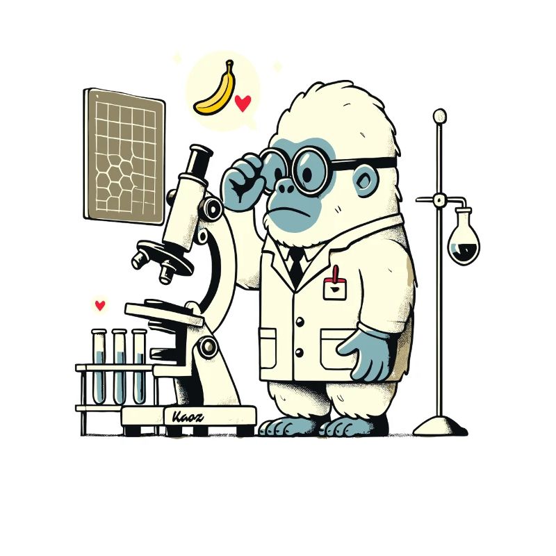 Scientifique : gorille, singe en laboratoire