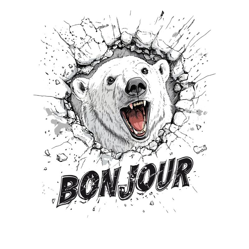 cool durch die Wand: Eisbär Bonjour