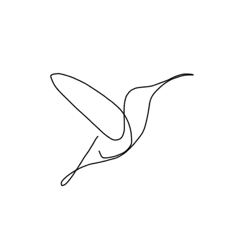 Line art bird