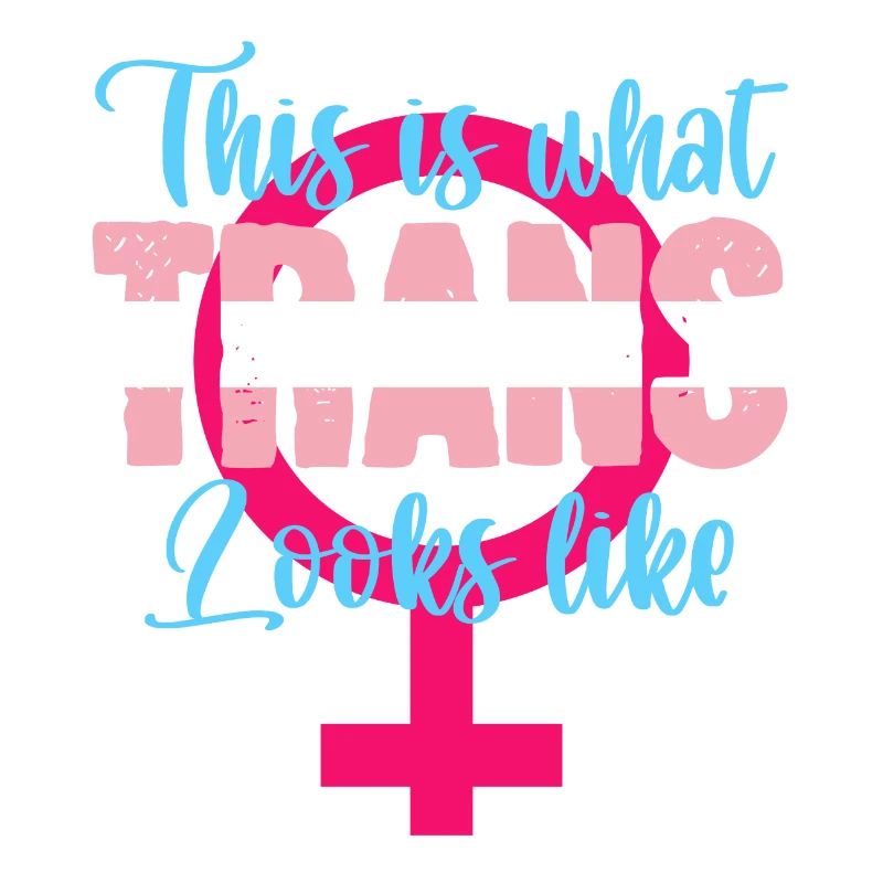 This Is What Trans Look Like Colorful Rainbow