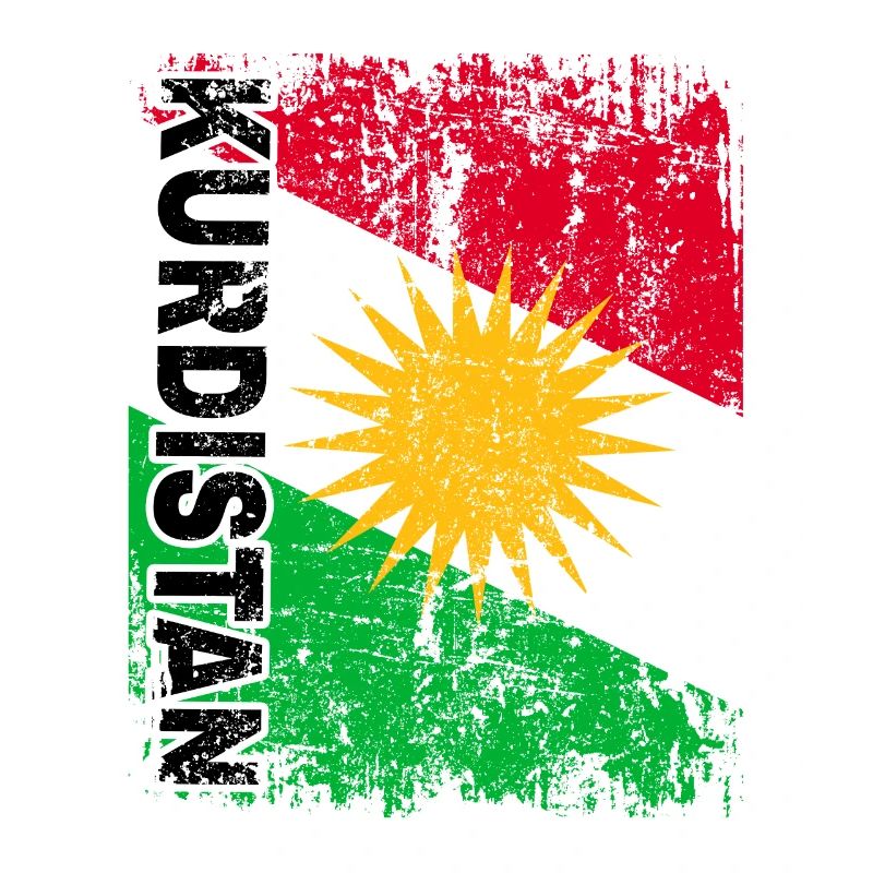 DRAPEAU DU KURDISTAN - Drapeau Kurde - Grand Rétro
