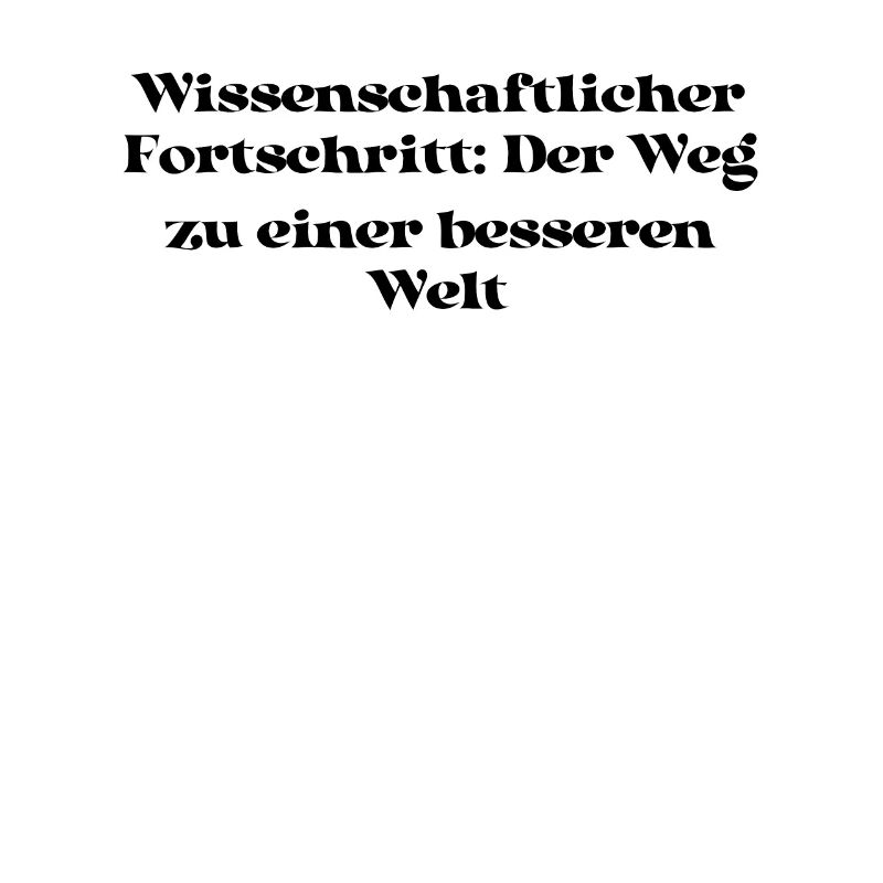 Wissenschaft - Wissenschaftlicher Fortschritt: