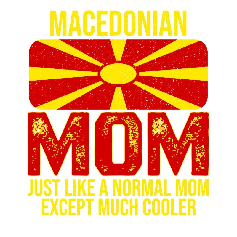 Macedonian Mom drapeau de la Macédoine du Nord pour Mère