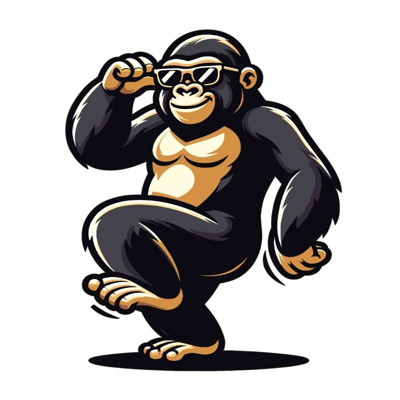Gorilla mit Sonnenbrille