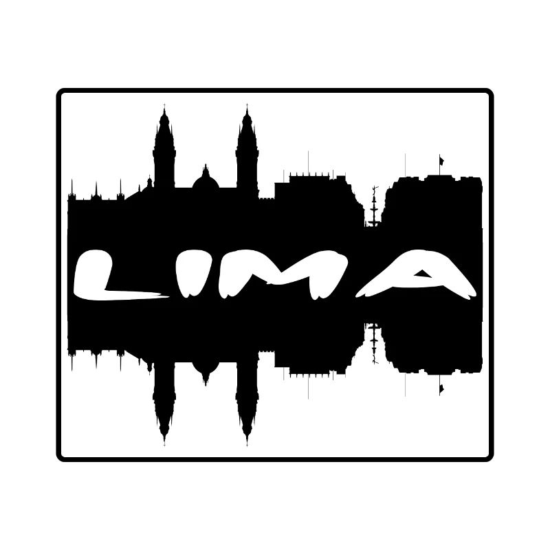 Lima Peru Skyline Silhouette Travel Souvenir
