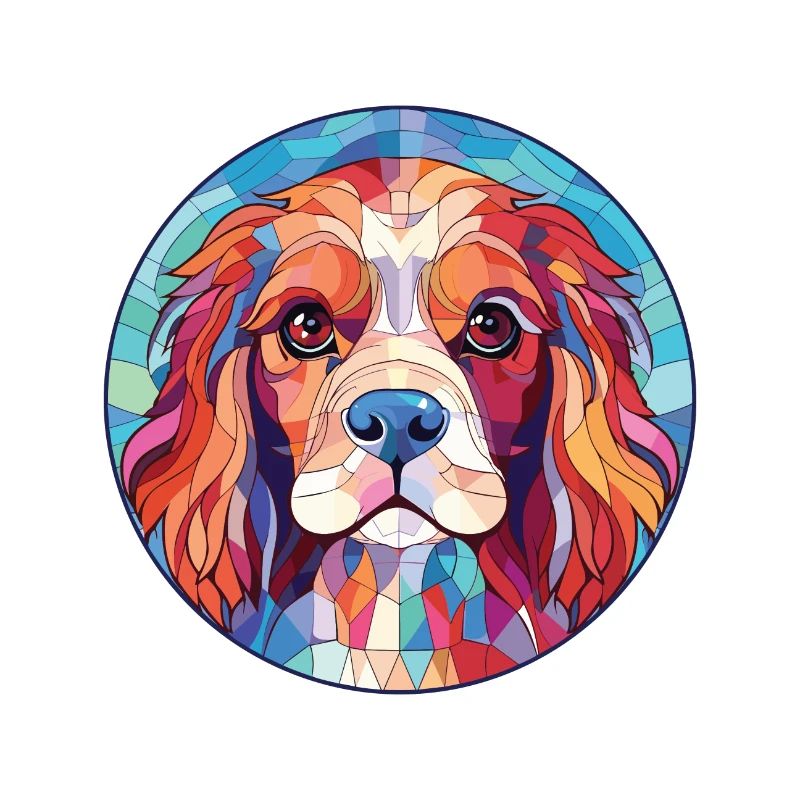 Cavalier King Charles Spaniel chien race aquarelle