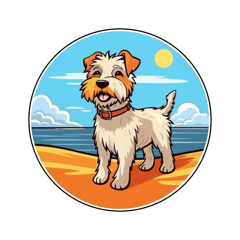 Sporting Lucas Terrier Hunderasse Cartoon Kawaii