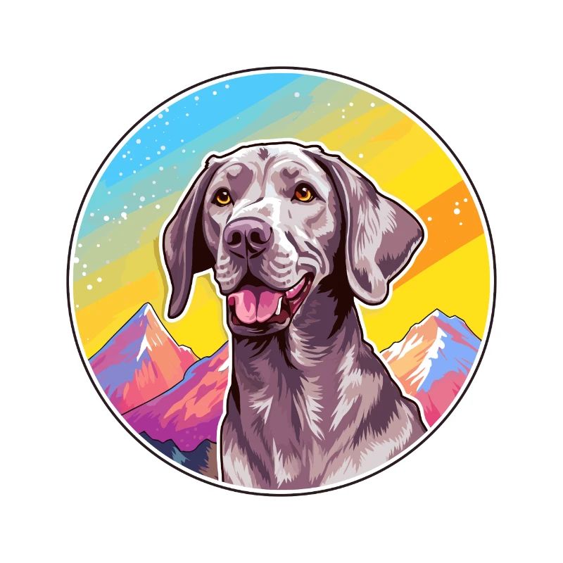 Slovakian Rough Haired Pointer Dog Breed Cartoon K