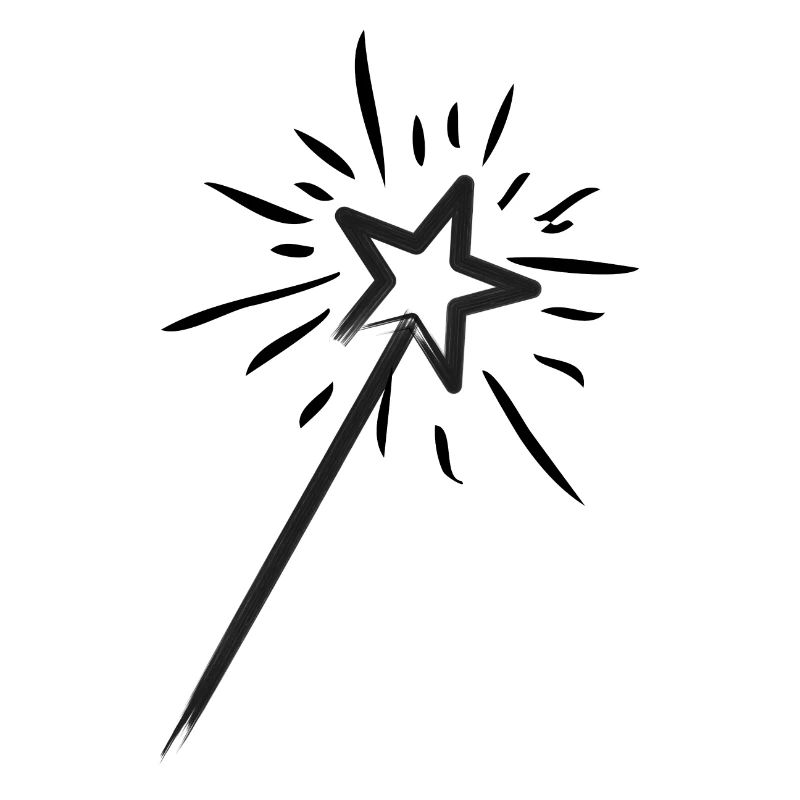 Zauberstab einer Fee mit Glitzer