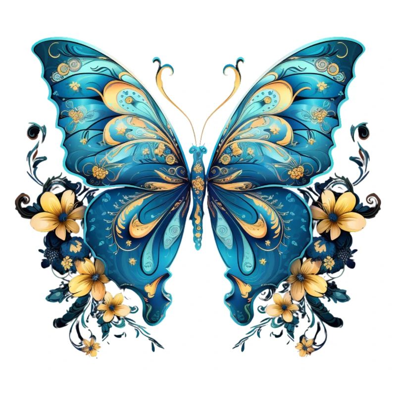 Beau papillon bleu