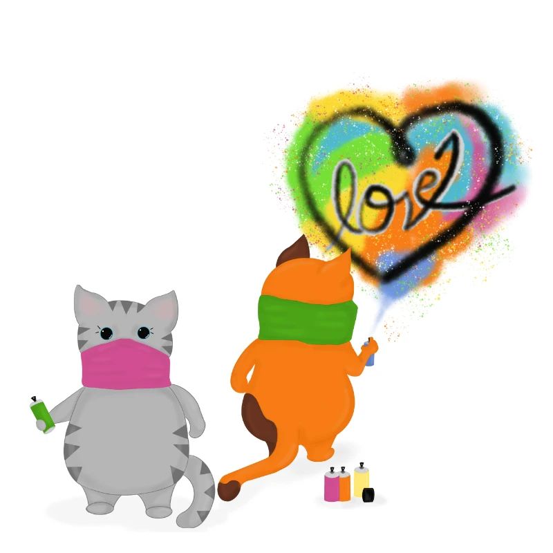 Graffiti Guerrilla Spreads Love