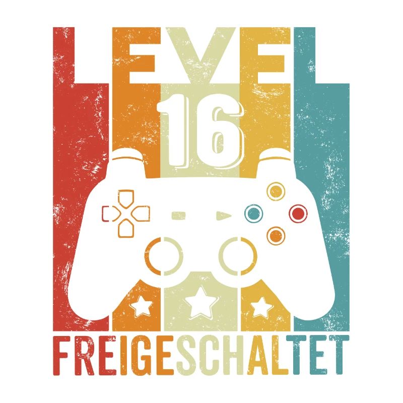 Level 16 Freigeschaltet Geburtstag Junge Mädchen