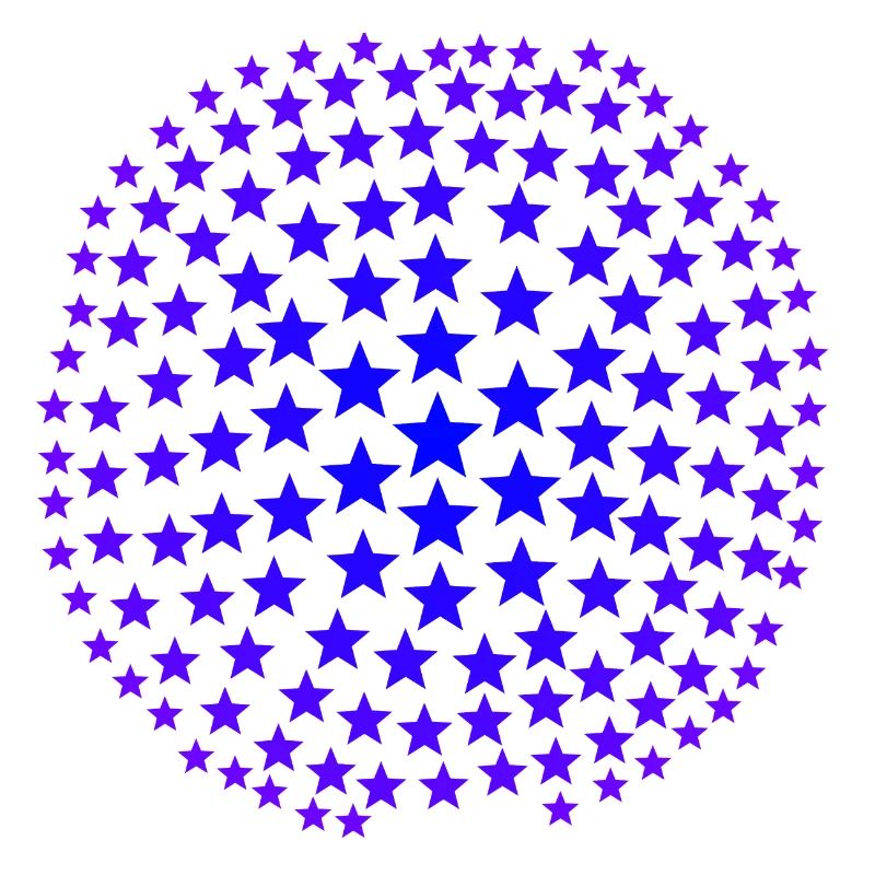 Sterne blau lila Geschenkidee