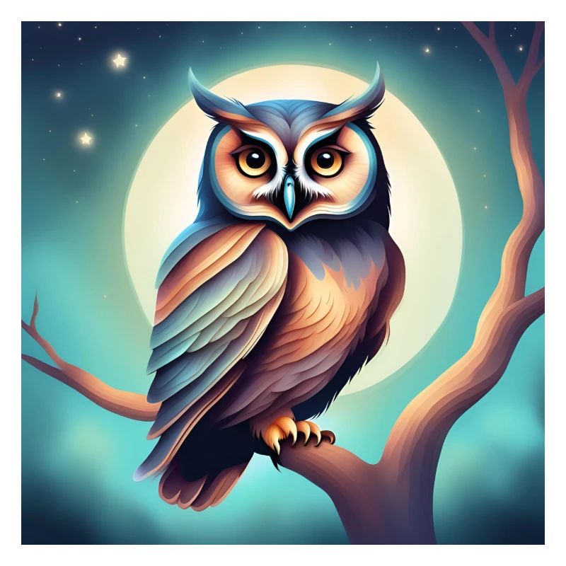 Eule träumerisch Gothic Geschenkidee Nacht